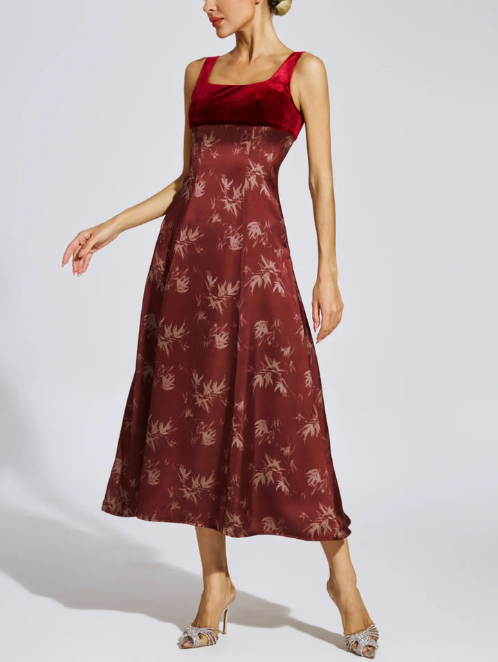 Vintage Floral Suspender Dress