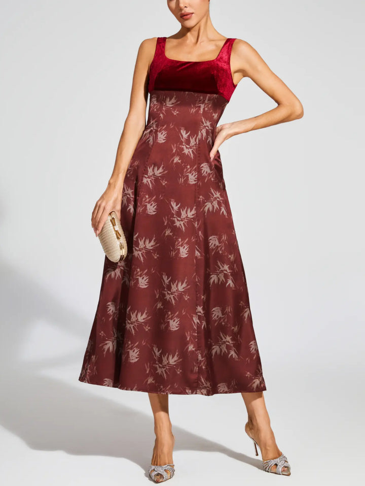 Vintage Floral Suspender Dress