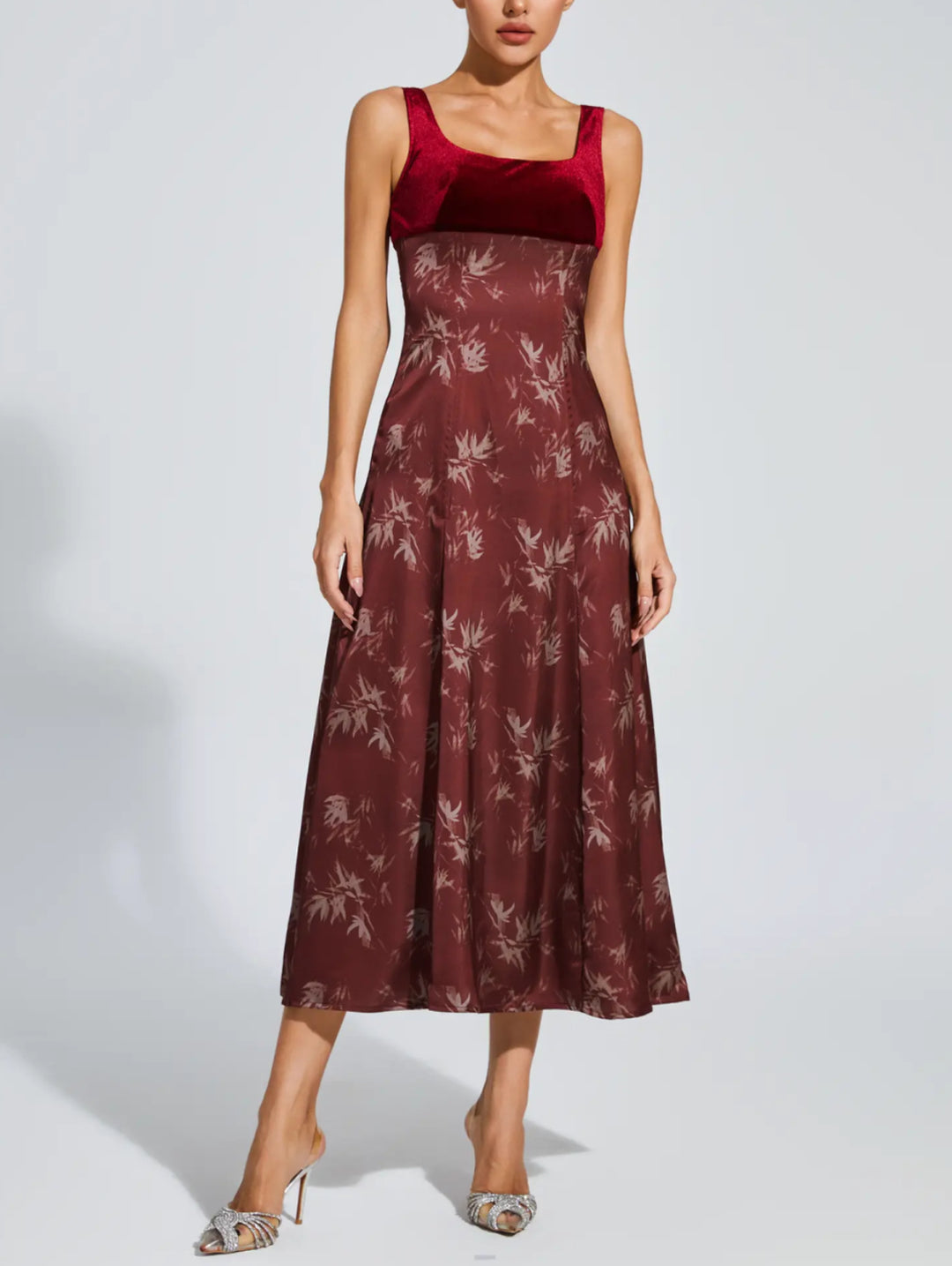 Vintage Floral Suspender Dress