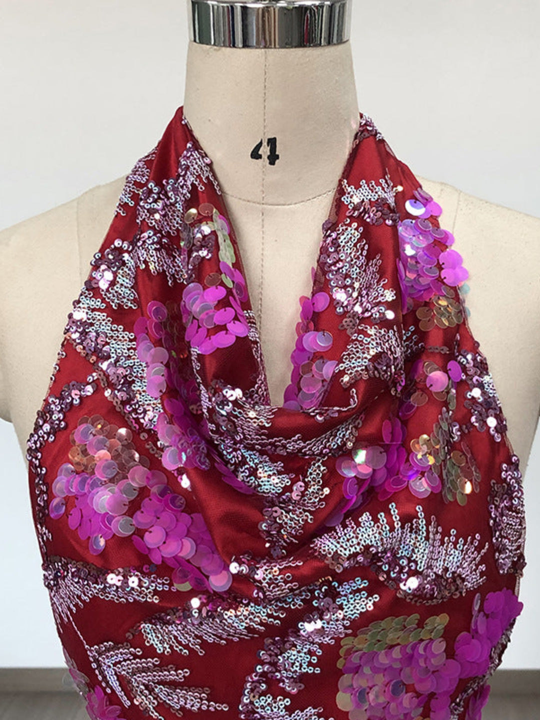 Fashion Sequin Off-the-shoulder Mid-length Dress