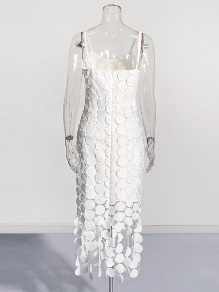 Temperament Stitching Fringed Dress