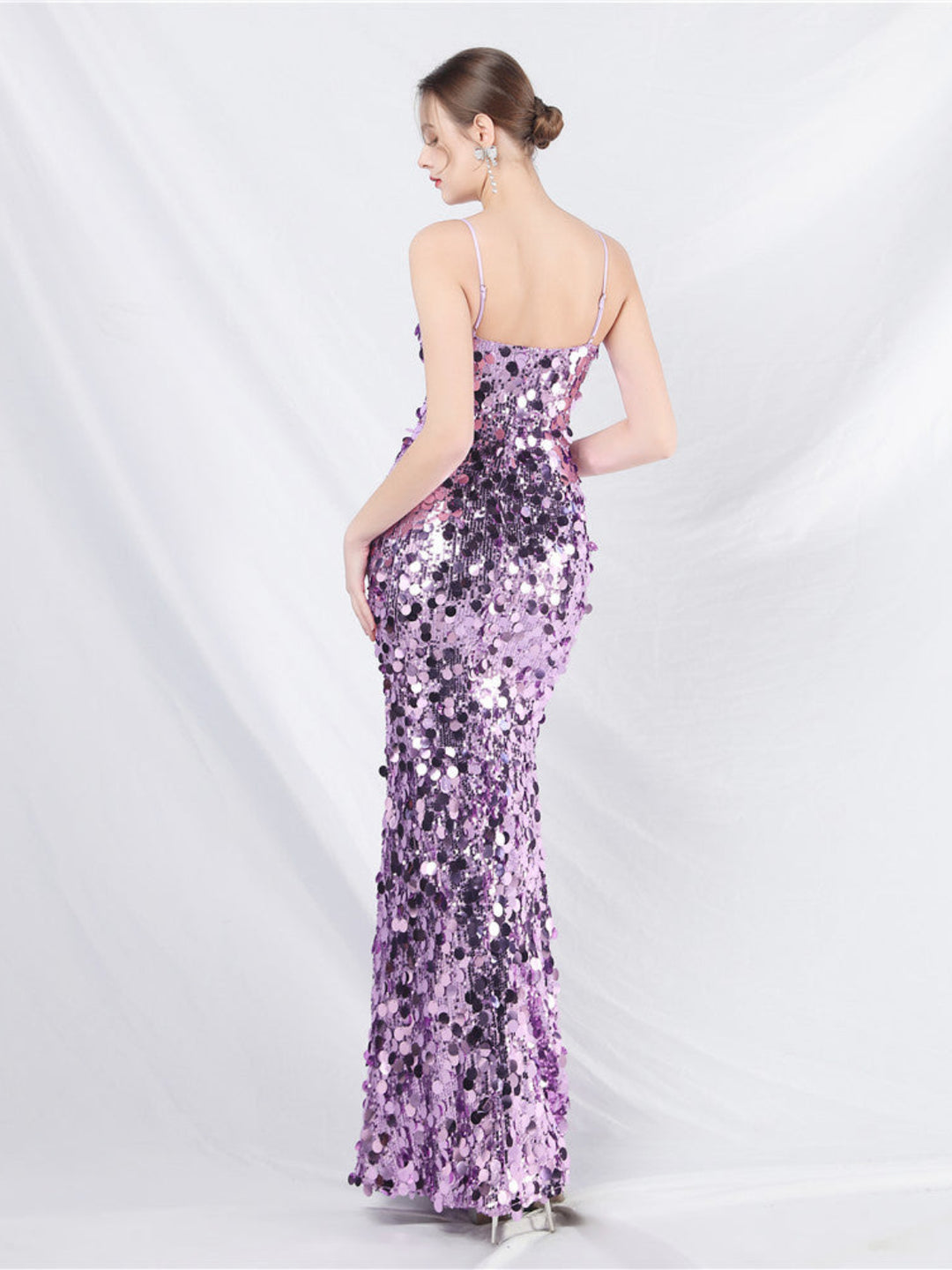 Elegant Suspender Sequin Dress