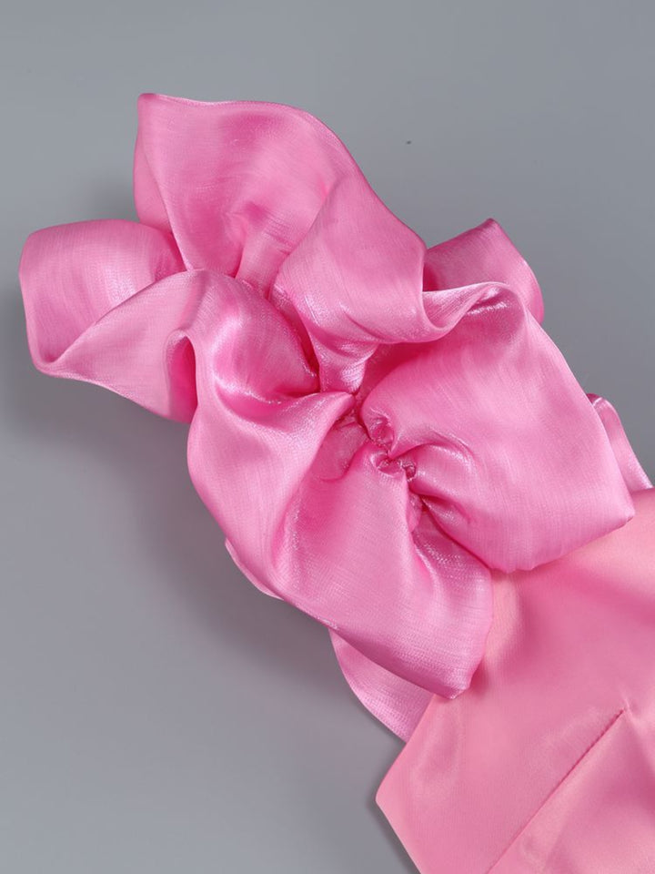 Fashion Pleated Suspender Mini Dress