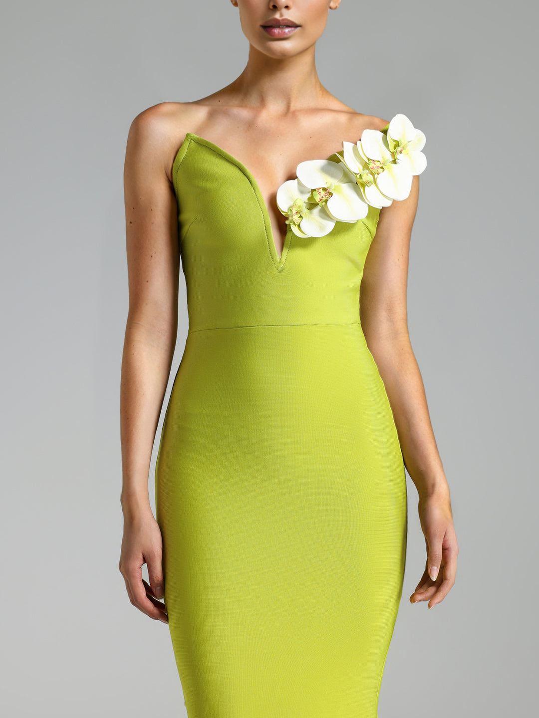 Grace Green One-Shoulder Maxi Dress