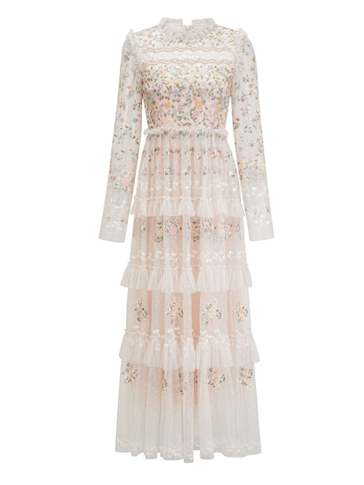 Selena Embroidered Long Sleeve Dress