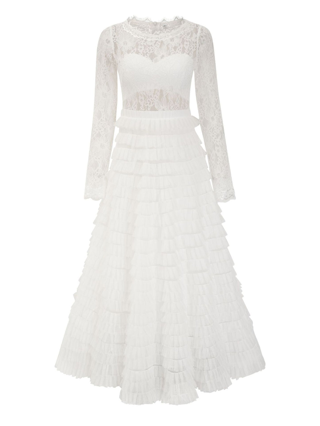 Scarlett Lace Mesh Fabric Hollow Out Dress