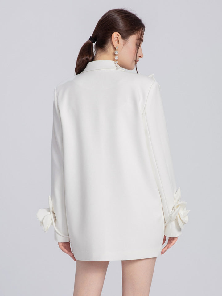 Emily White 3D Floral Blazer