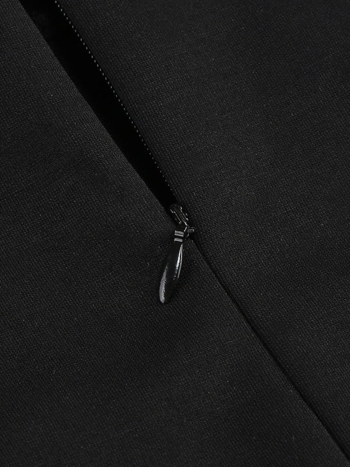 Elegant Pearl Hollow Mini Dress