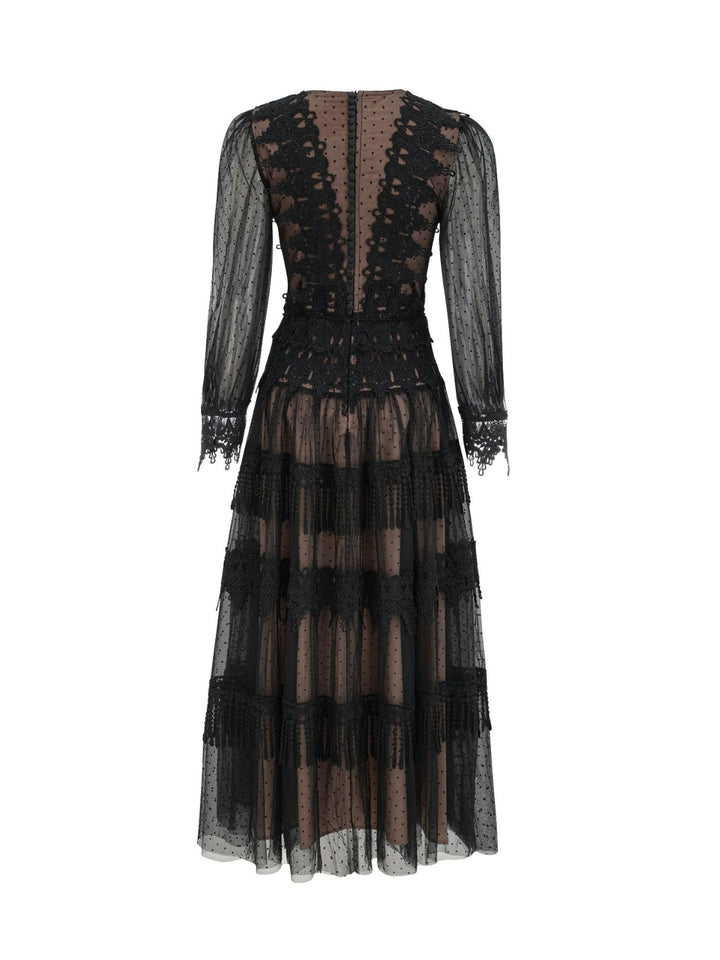 Aubrey Mesh Fabric Hollow Out Dress