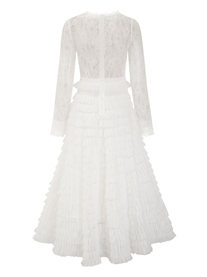 Scarlett Lace Mesh Fabric Hollow Out Dress