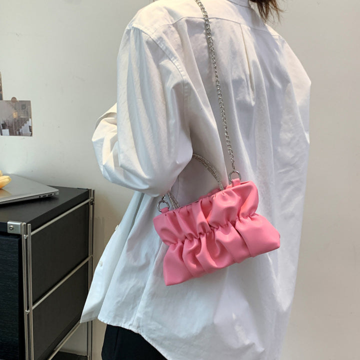 Diamond Pleated Chain Bag