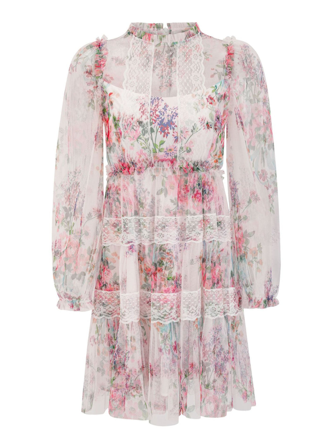 Aubrey Lace Mesh Fabric Dress