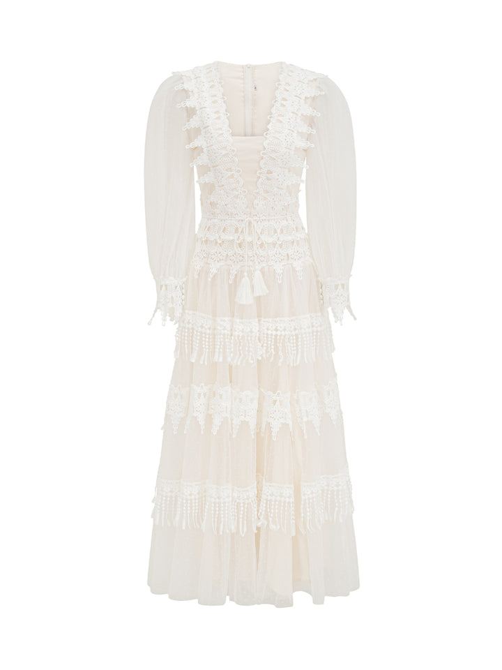 Aubrey Mesh Fabric Hollow Out Dress