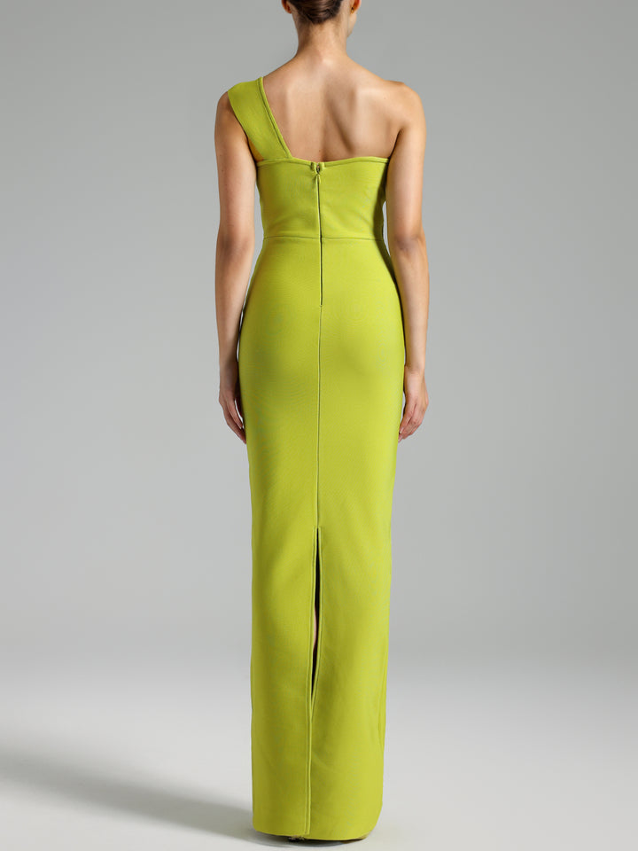Grace Green One-Shoulder Maxi Dress
