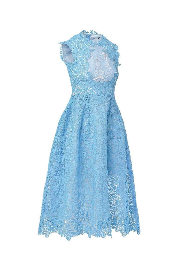 Vintage Beaded Lace Midi Dress