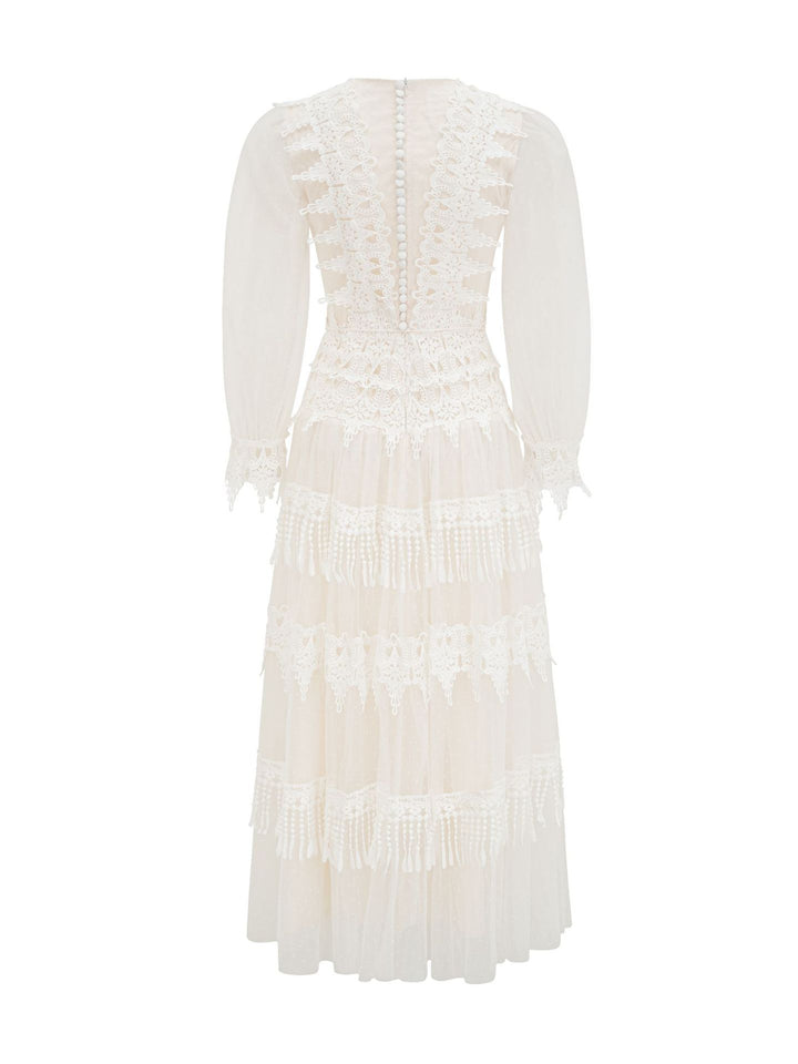 Aubrey Mesh Fabric Hollow Out Dress