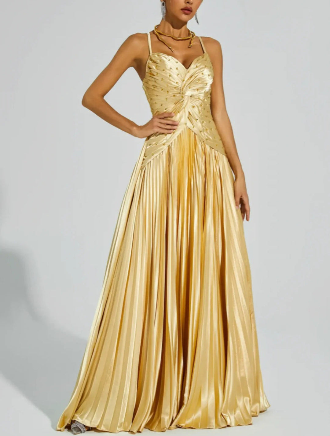 Elegant Beaded Maxi Dress