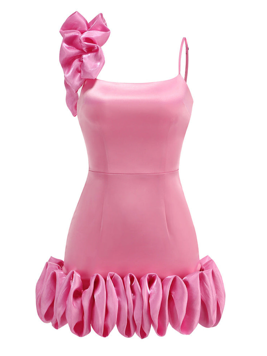 Fashion Pleated Suspender Mini Dress