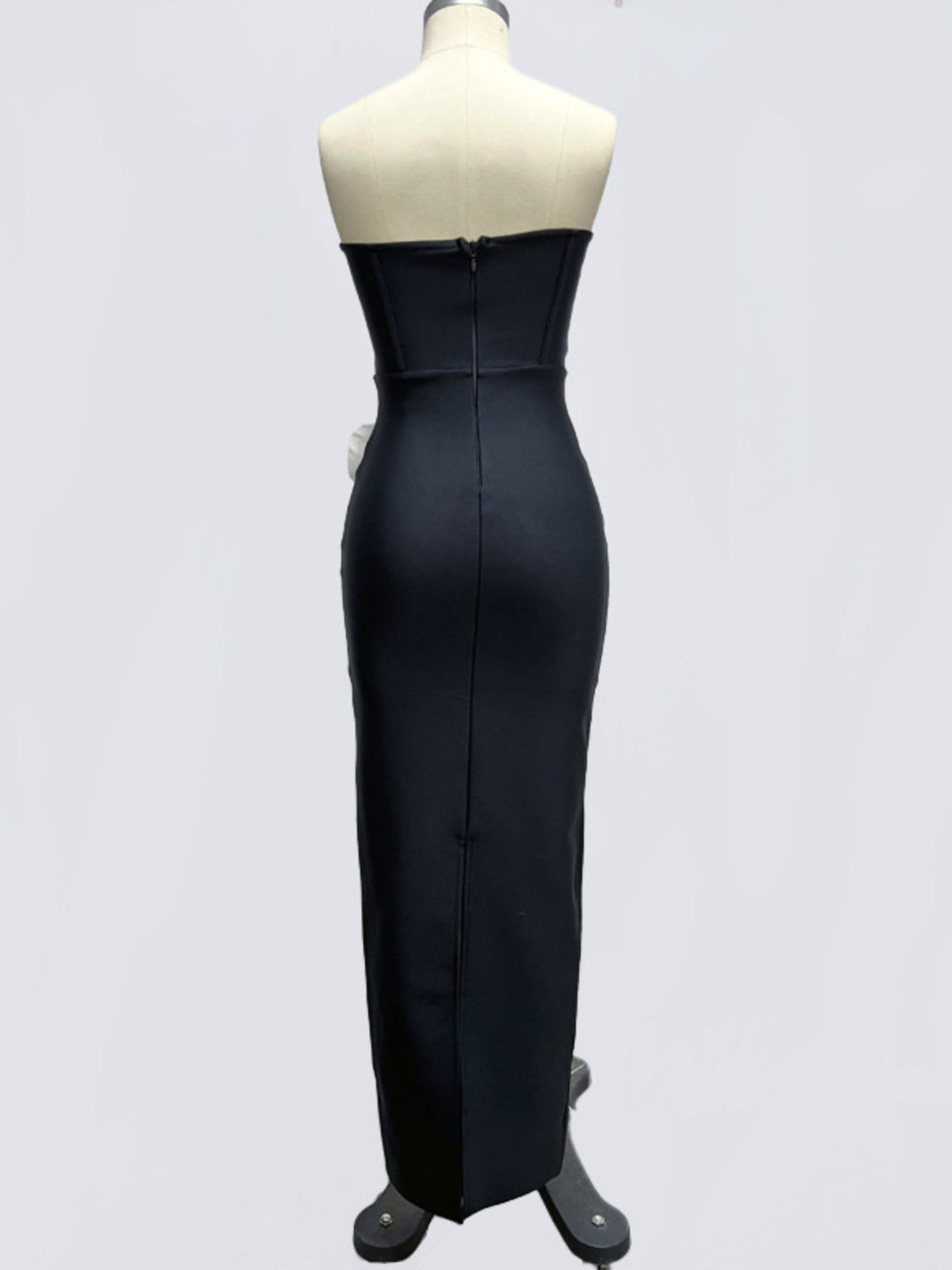 3D Flower Tube Top Maxi Dress