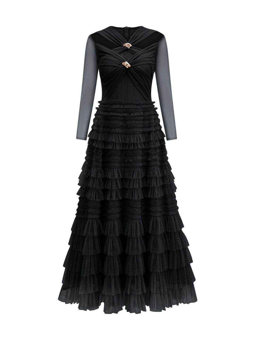 Jennifer Crushed Mesh Fabric Dress