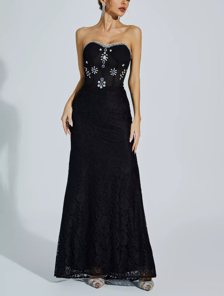 Temperament Diamond Tube Top Dress