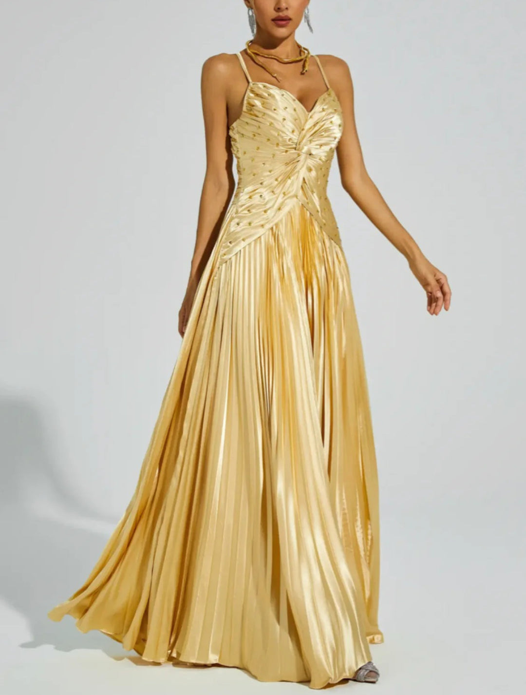 Elegant Beaded Maxi Dress