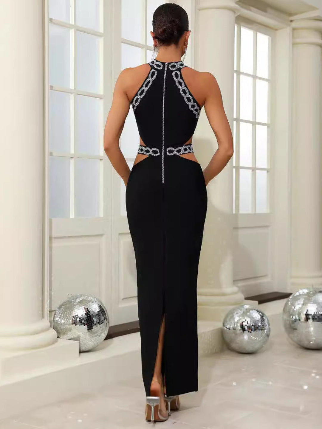 Stylish Hot Diamond Three-dimensional Flower Dress