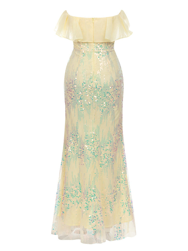 Temperament Tube Top Sequined Dress