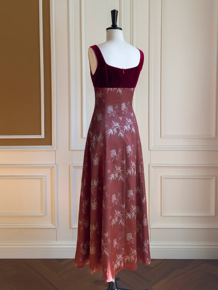 Vintage Floral Suspender Dress