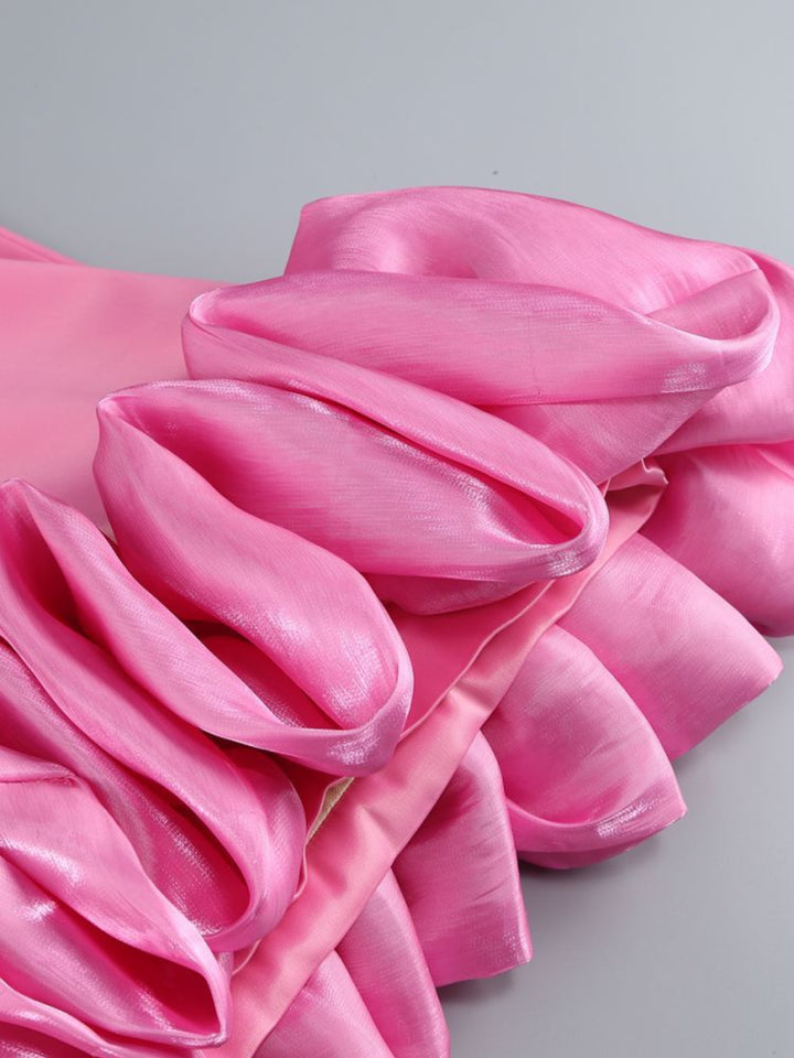 Fashion Pleated Suspender Mini Dress