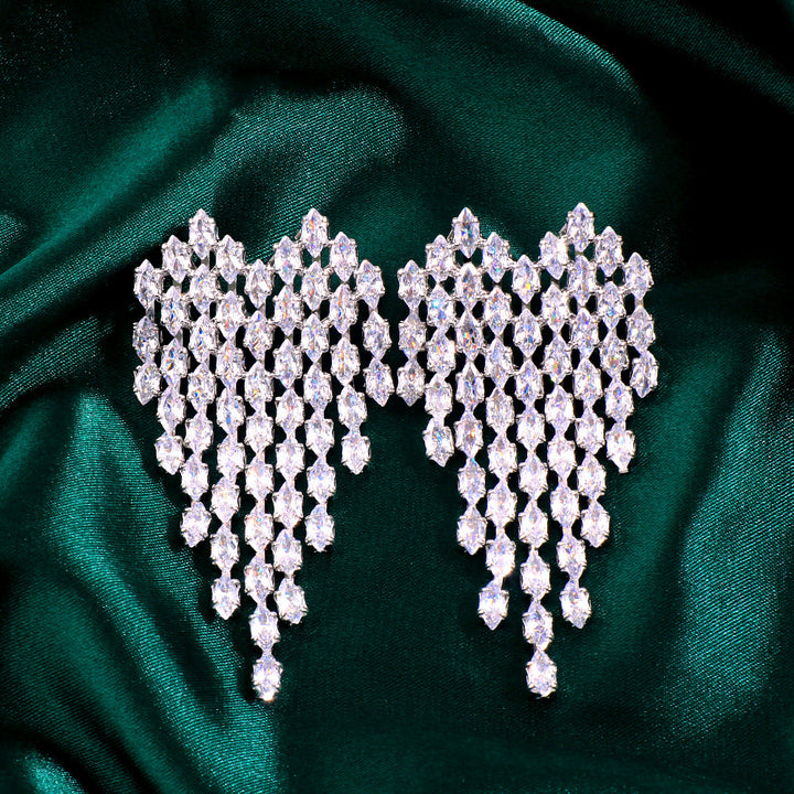 Diamond Heart Shaped Earrings