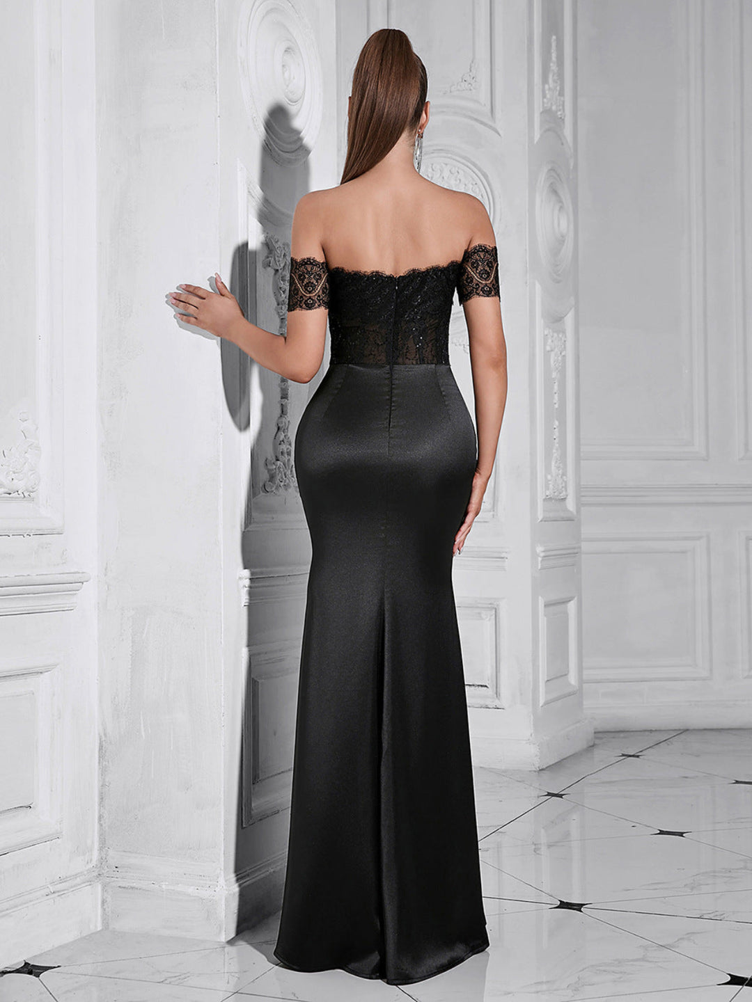 Romantic Lace Shoulder Dress