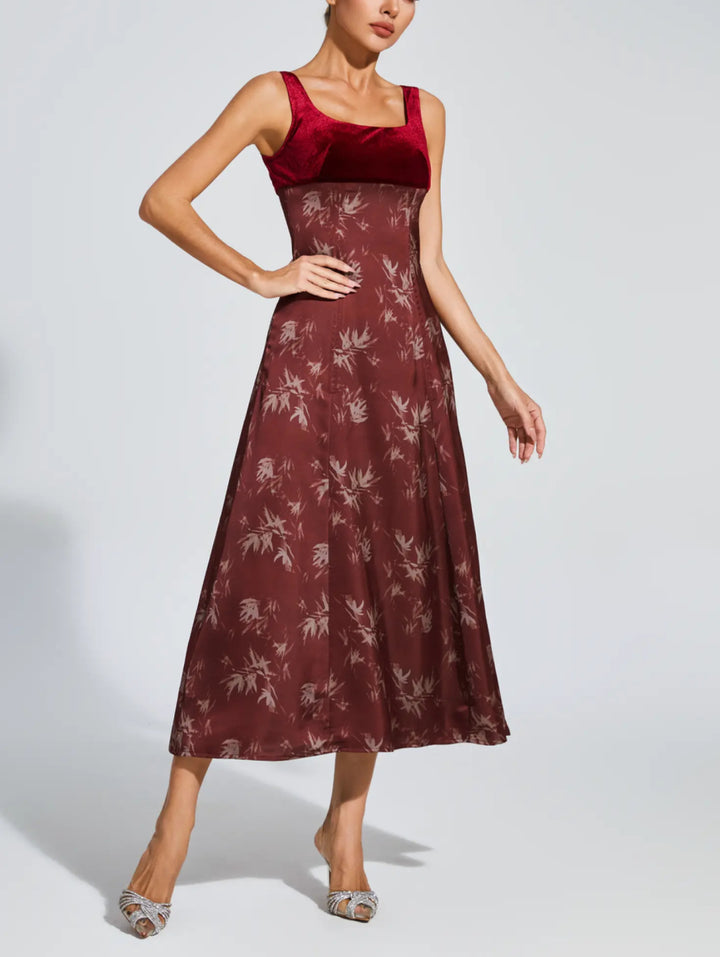 Vintage Floral Suspender Dress