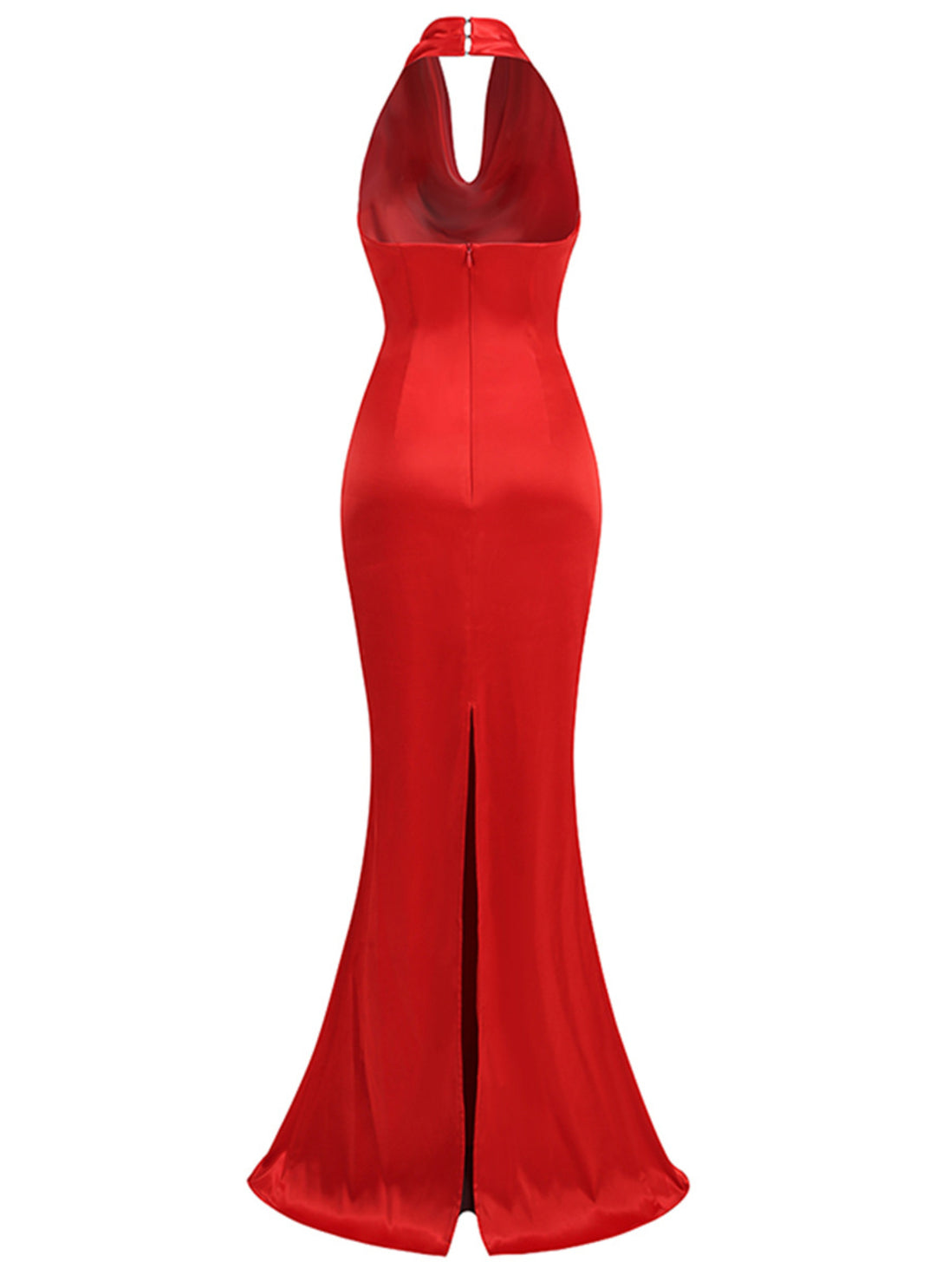 Emma Red Hollow Off-Shoulder Maxi Dress