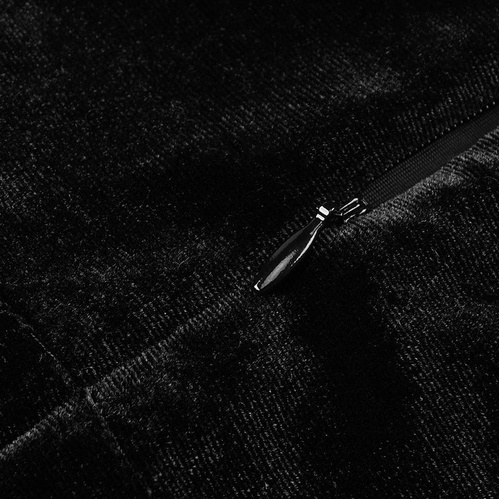 Hot Diamond Tube Top Black Maxi Dress with Gloves