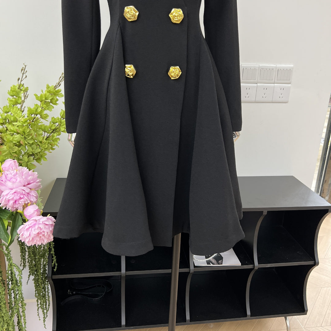 Romantic Solid Color Waist Mini Dress