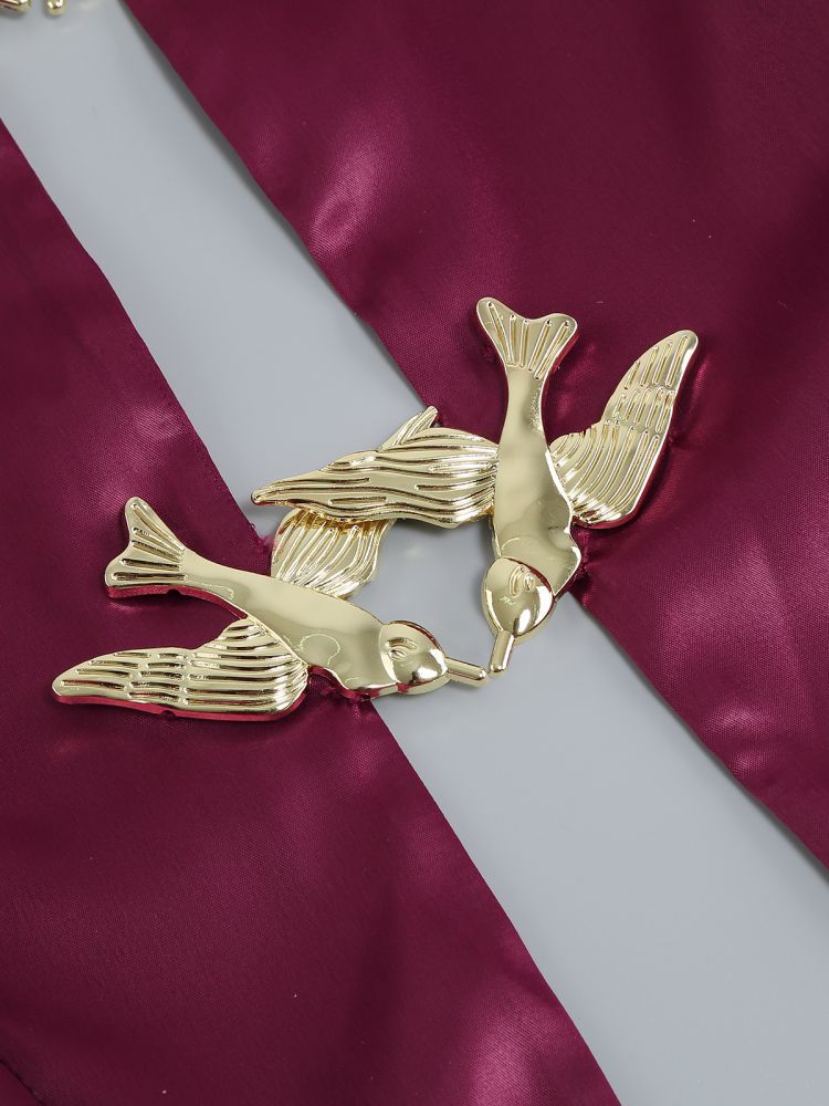 Vintage Metal Cutout Halter Maxi Dress