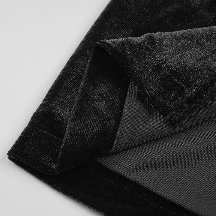 Hot Diamond Tube Top Black Maxi Dress with Gloves