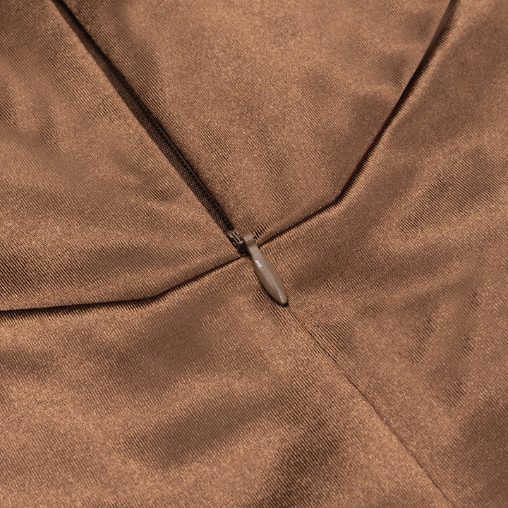 Leopard Print Splicing Midi Dress