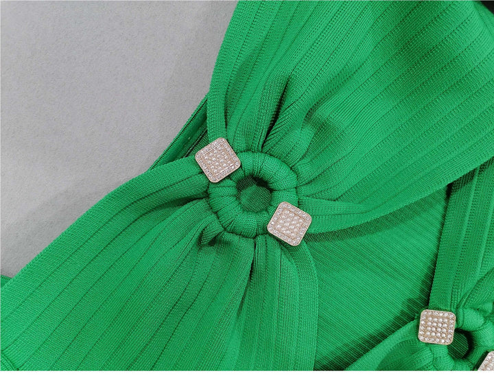 Green Hollow Midi Dress