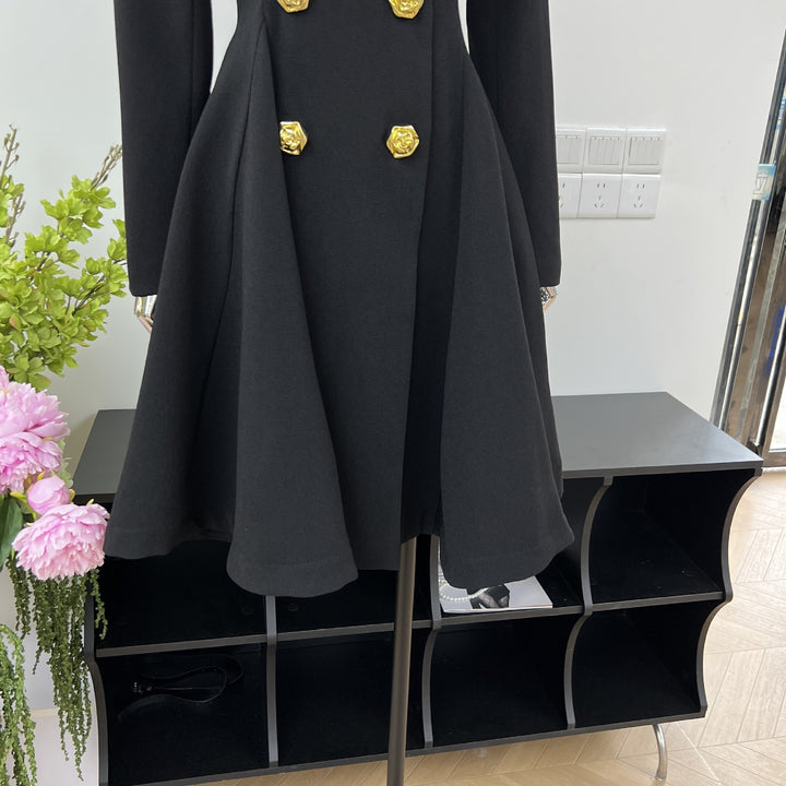 Romantic Solid Color Waist Mini Dress