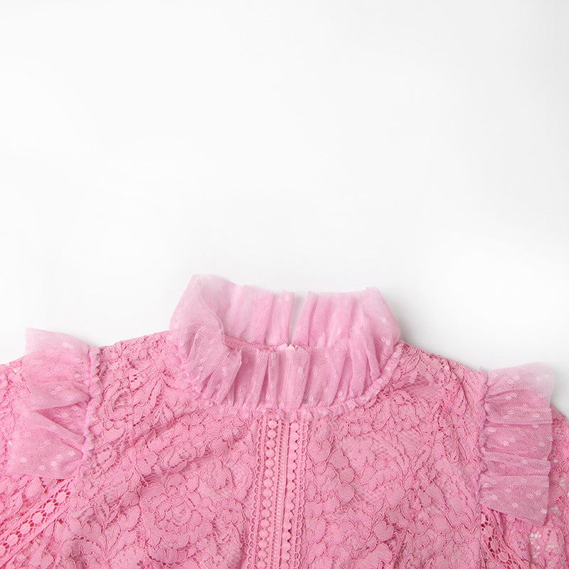 Vintage Lace Embroidered Maxi Dress