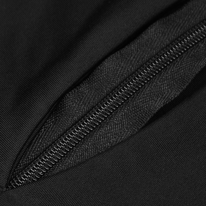 Black Flower Sequin Halter Neck Maxi Dress with Gloves