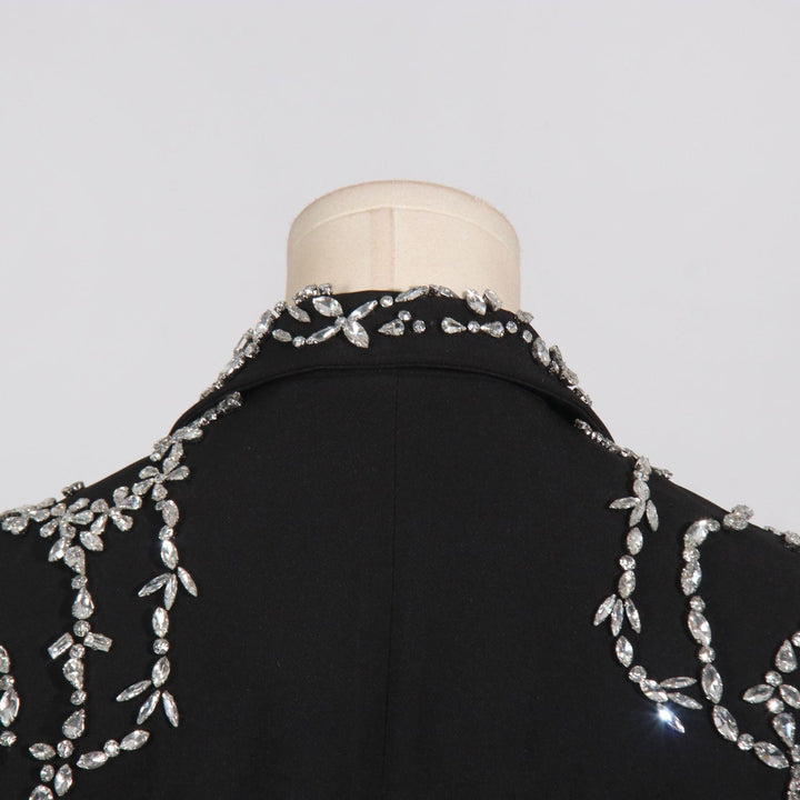 Diamond-embellished Cutout Blazer