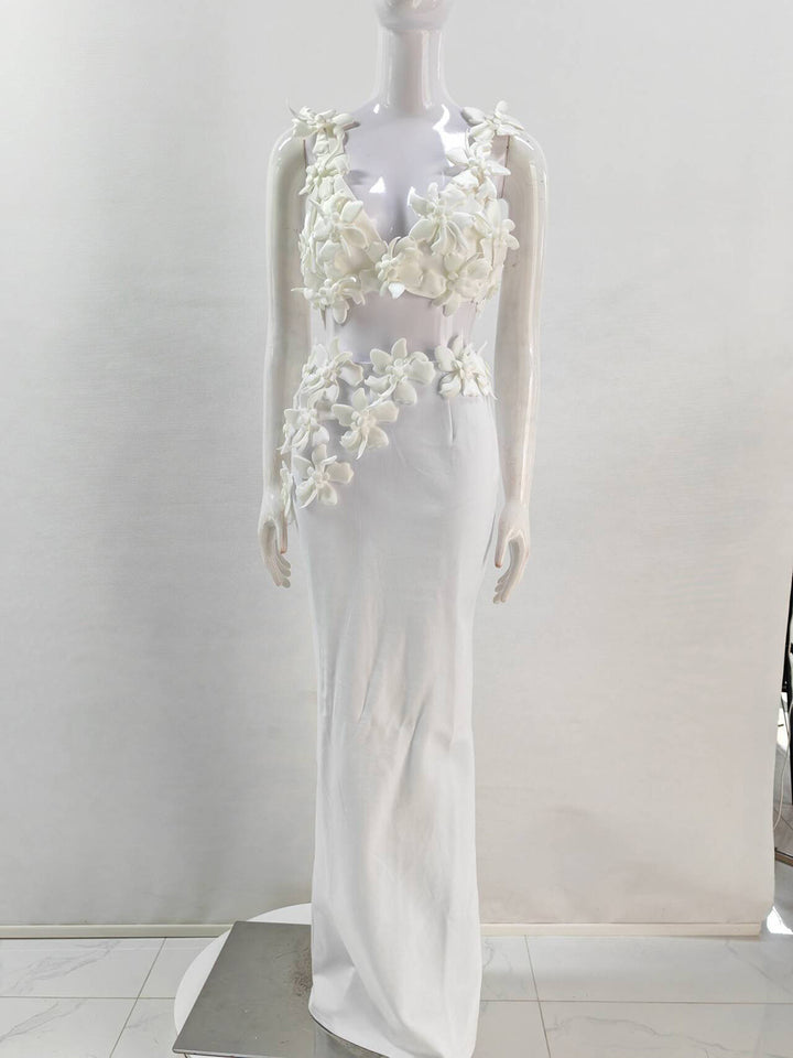 Fashion Three-dimensional Floral Suspender Two-piece Set