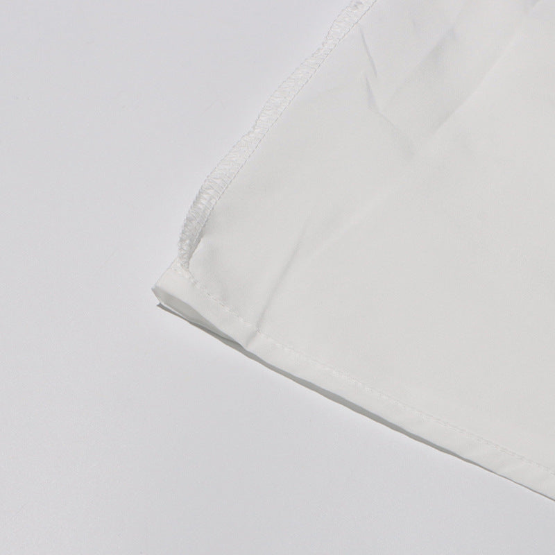 MARGOT Autumn Round Neck Lantern Sleeve Hollow Waist Skirt for Women