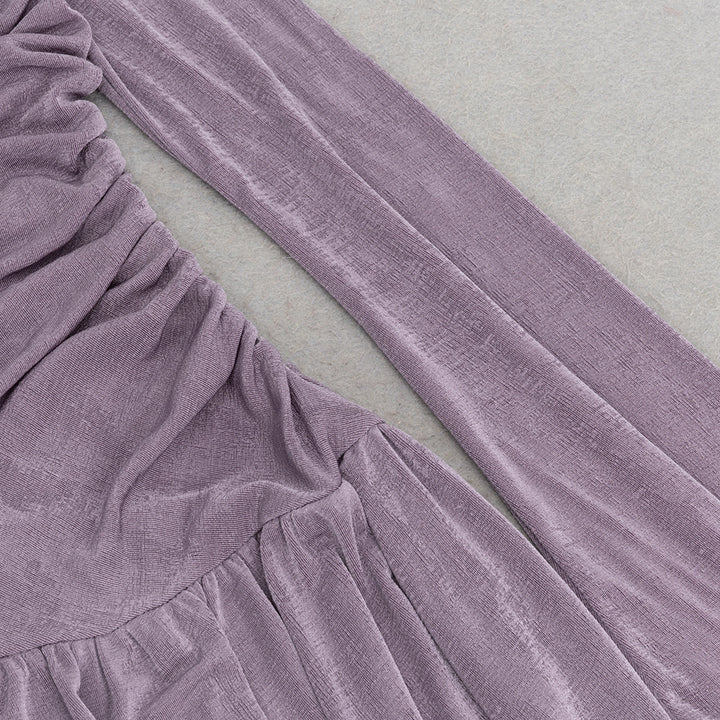 Temperament Solid Color Off-the-shoulder Maxi Dress