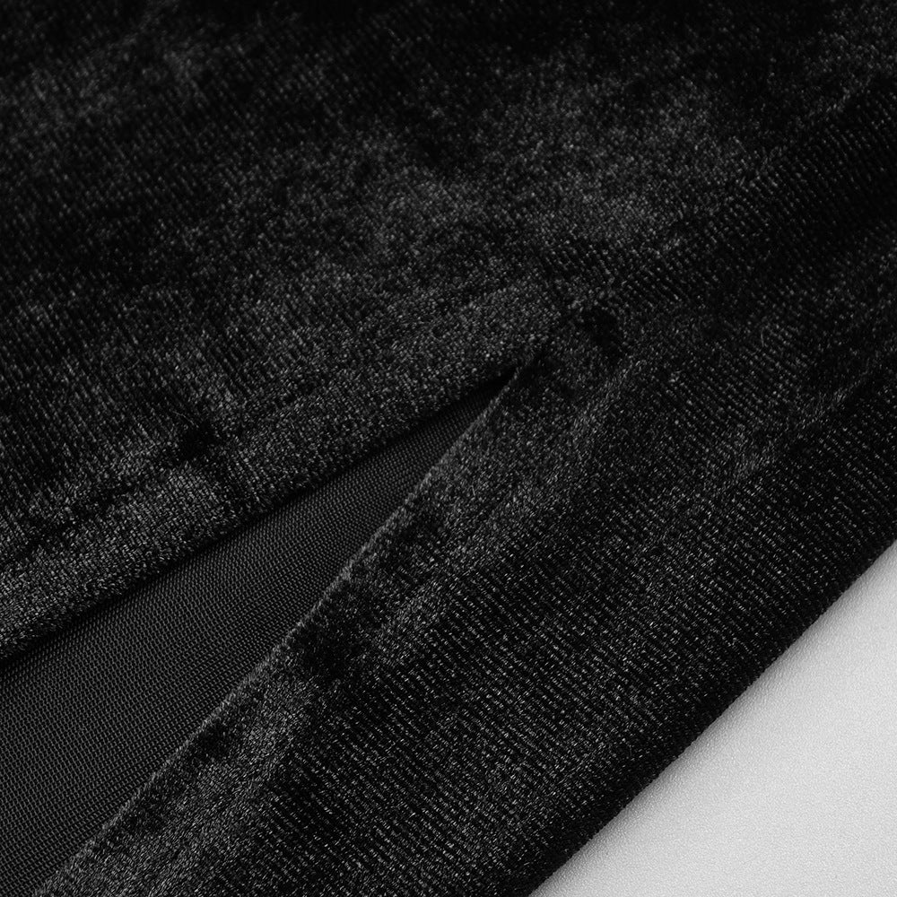 Hot Diamond Tube Top Black Maxi Dress with Gloves