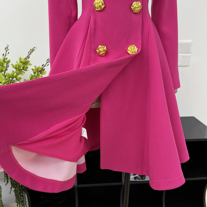 Romantic Solid Color Waist Mini Dress