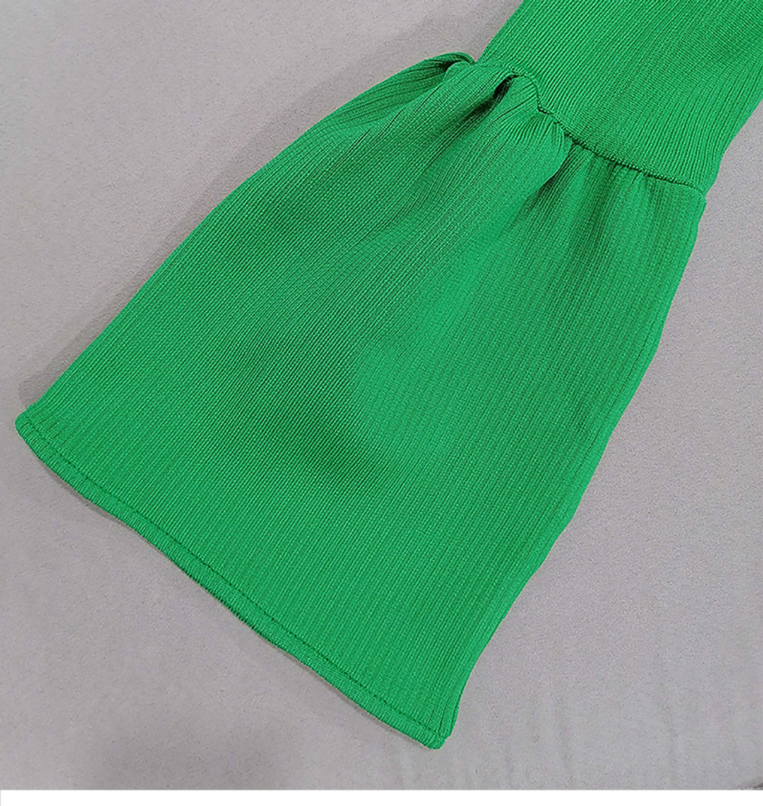 Green Hollow Midi Dress